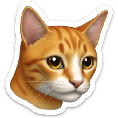 gato laranja sticker