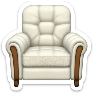 White Sherpa armchair  sticker