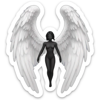 black angel wings sticker