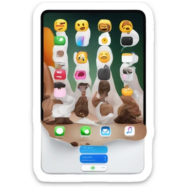 iPad Pro with iOS 18 sticker