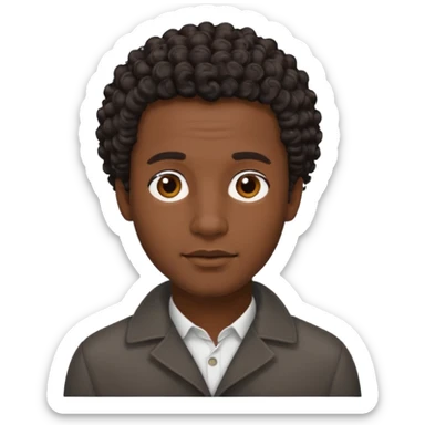 a black guy with shortscurls sticker
