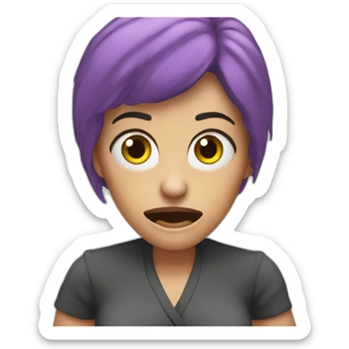 mad Karen on the phone sticker