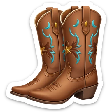 Cowgirl boots sticker