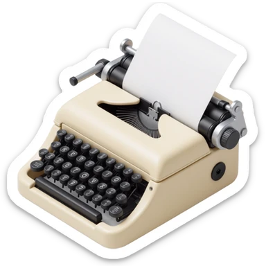 ivory typewriter sticker