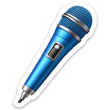 microphone with sound waves around sticker