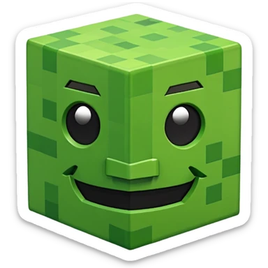 a Minecraft creeper emoji sticker
