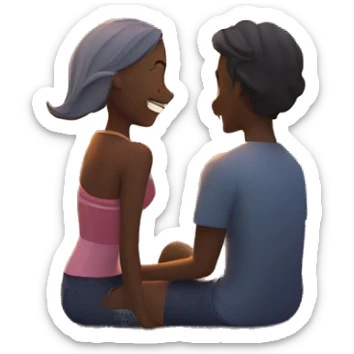 happy moment by the ocean sunset sticker