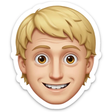 Logan Paul with a creepy smile sticker