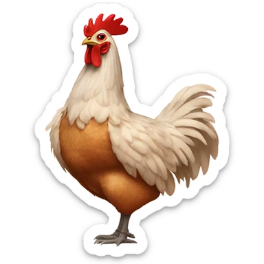 Chicken with coconut bra  sticker