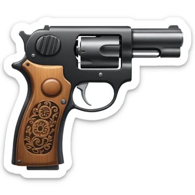 A handgun sticker