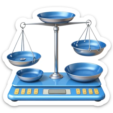 Scale with Blue Pans sticker