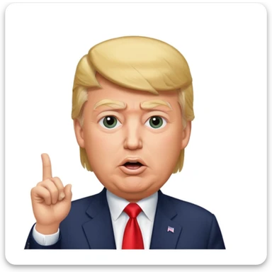 Donald Trump speaking at a rally sticker