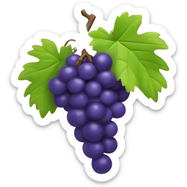 3D Grapes emoji  sticker