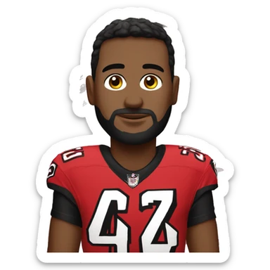 Logan wearing a Atlanta falcons jersey sticker