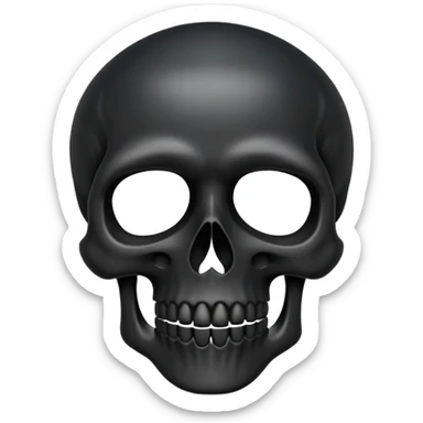 a black skull sticker
