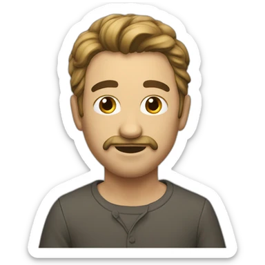 Homme qui fait un das sticker