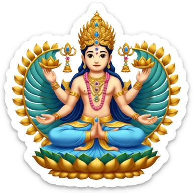 combined form of Bhagwan Vishnu 10 avatars. sticker
