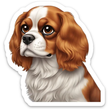 dog Cavalier King Charles Spaniel full height sticker