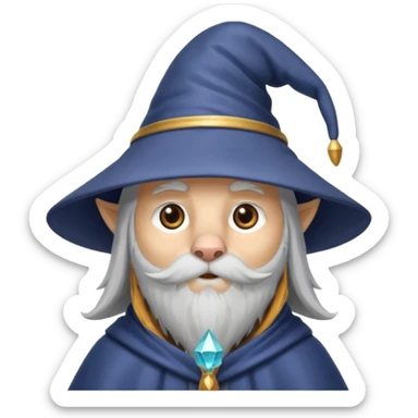 a wizard wolf sticker