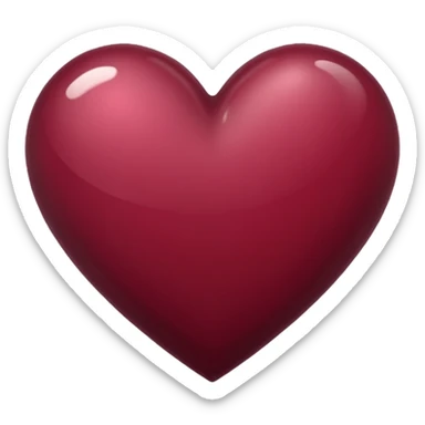 Burgundy Heart sticker