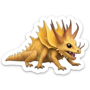 Yellow thorny devil side sticker