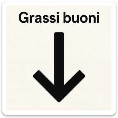 Grassi buoni con freccia in basso sticker