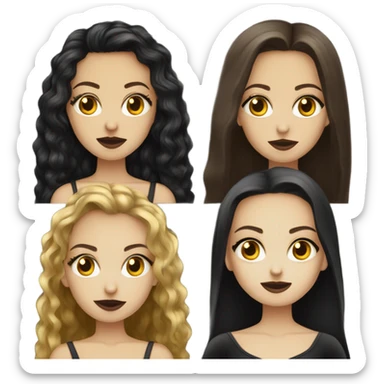 menina branca vampira cabelo dourado olhos castanhos  sticker