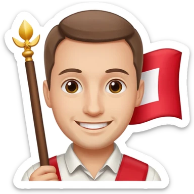 polish man with poland flag sticker