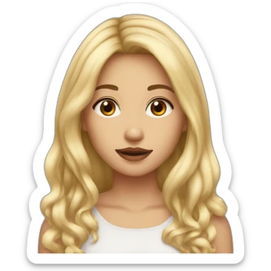 Girl named Liana blonde with brown eyes she is skiny lips are dim red sticker