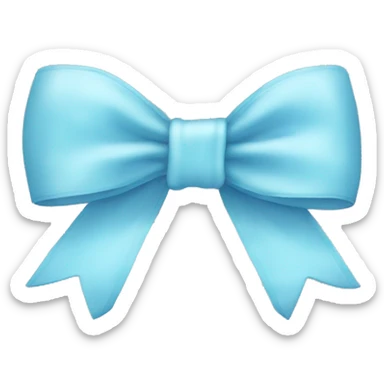 Cute light blue bow sticker