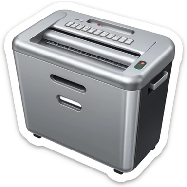 paper shredder sticker