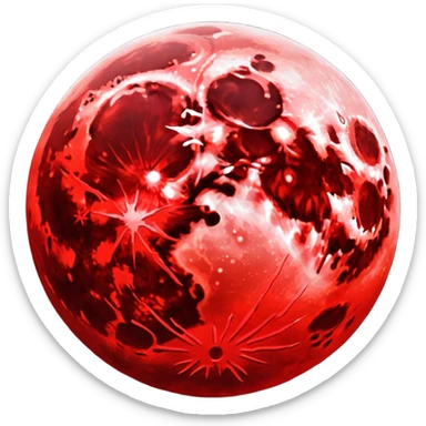 Blood moon sticker