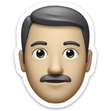 A man head replaced by a cctv sticker