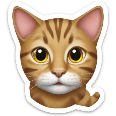 Tabby cat sticker