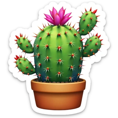 Rainbow cactus sticker