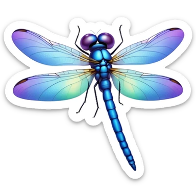 Dragonfly as a blueberry  sticker