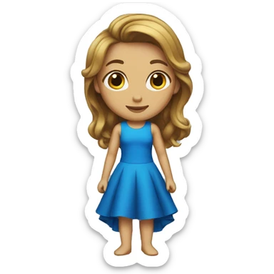 The blue dress sticker
