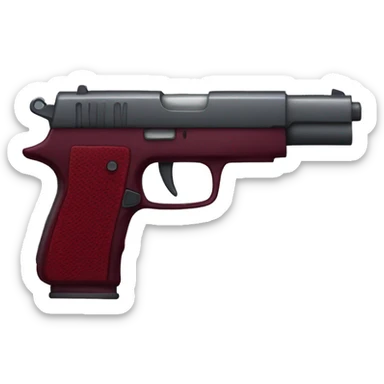 Wine red gun sticker