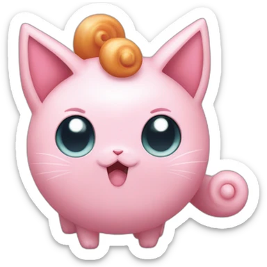 Ginger Jigglypuff pokemon sticker