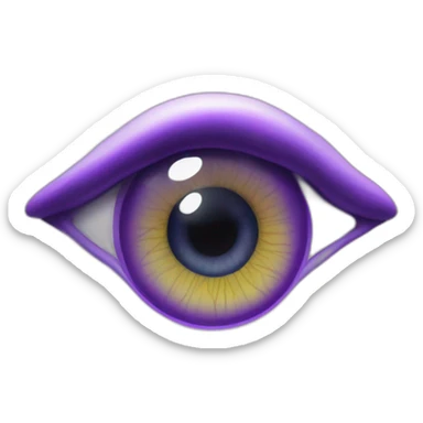 majestic godly violet iris eyeball serious intense symmetrical knowledgable sticker