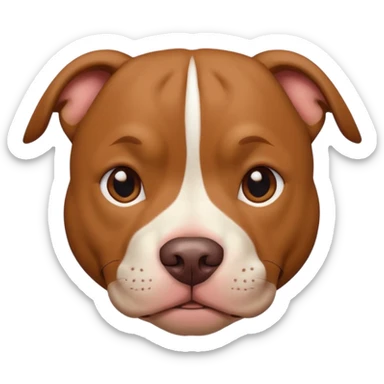 Un pitbull de carita tierna  sticker