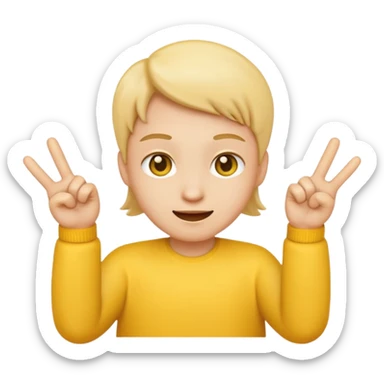 😊this emoji with two middle fingers on each side sticker