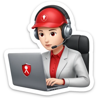 AI Agent red team looking at the laptop very focused trying to come up attacks to stress test the system and find loopholes

 sticker