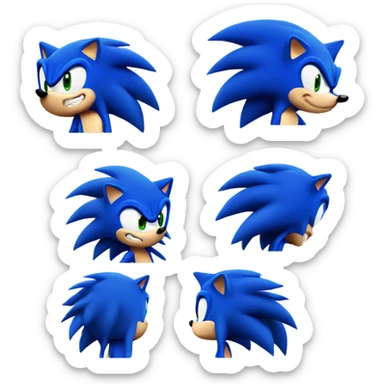 Blue sonic the hedgehog  sticker