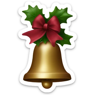 christmas burgundy bells sticker