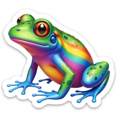 Grenouille arc-en-ciel sticker