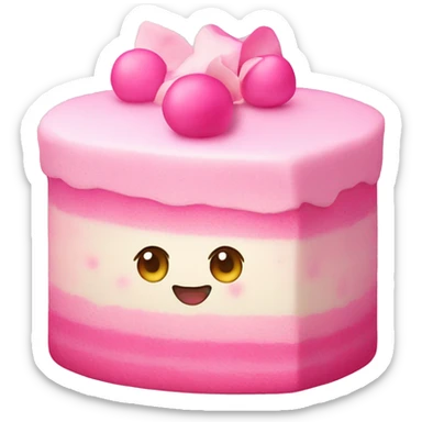pink kawaii cake  sticker
