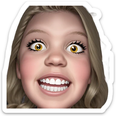 blonde girl with sharp teeth sticker