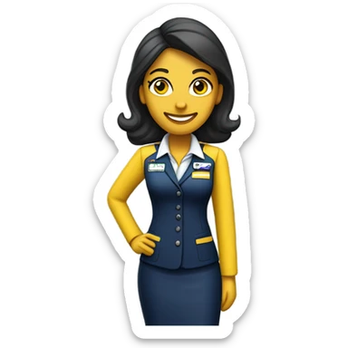 Spirit airlines female flight attendant  sticker