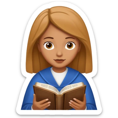 woman reading a bible sticker